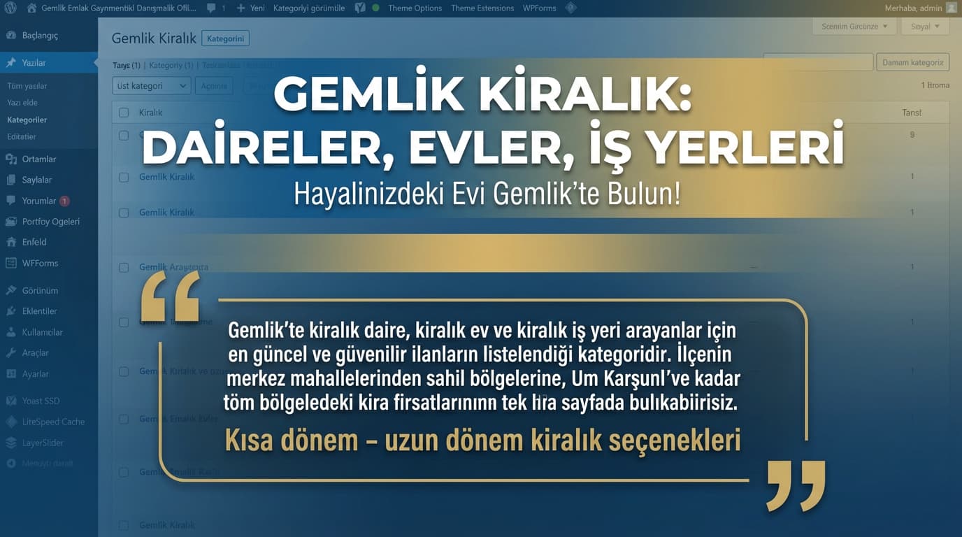 Gemlik’te kiralık daire